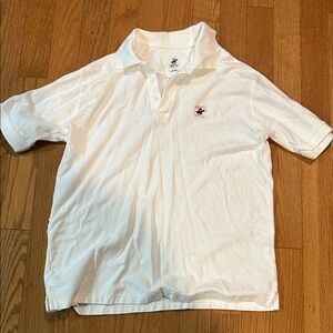 White mens sz XL Polo Shirt with Small Embroidered Logo